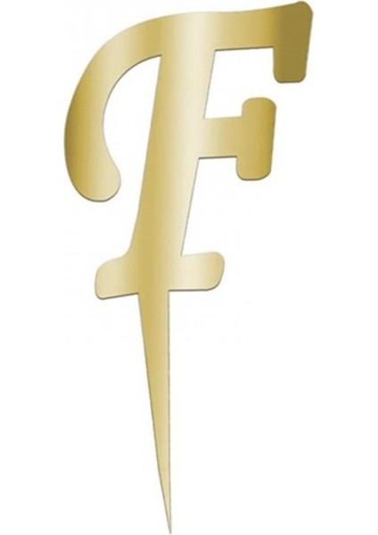 Sarı Renkli Harf Pasta ve Kek Pleksi