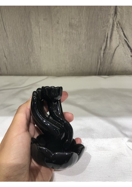 Siyah Seramik Mini Lotus Geri Akış Tütsülük modelleri