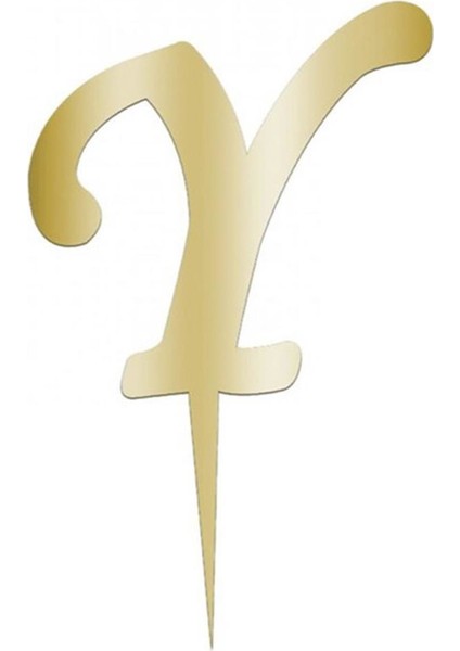 Sarı Renkli Harf Pasta ve Kek Pleksi