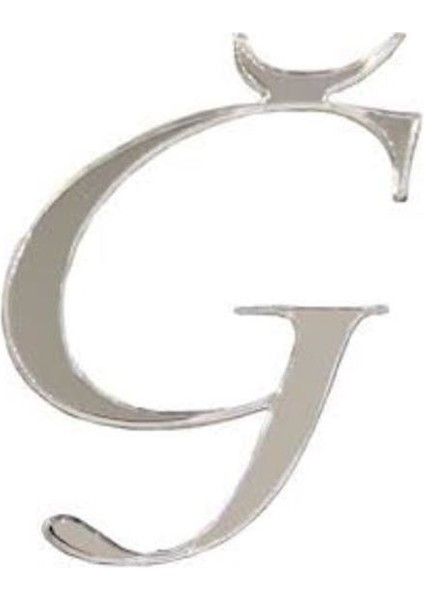 Gümüş Renkli Harf Pasta ve Kek Pleksi