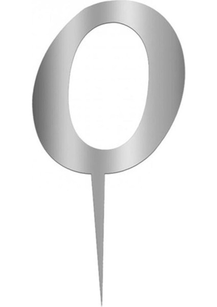 Gümüş Renkli Harf Pasta ve Kek Pleksi