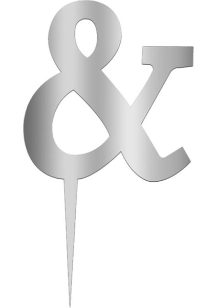 Gümüş Renkli Harf Pasta ve Kek Pleksi