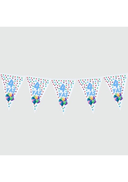 10 Lu 4 Yaş Üçgen Flama