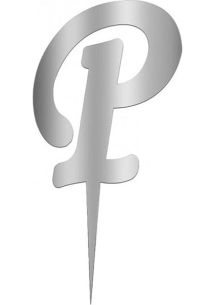 Gümüş Renkli Harf Pasta ve Kek Pleksi