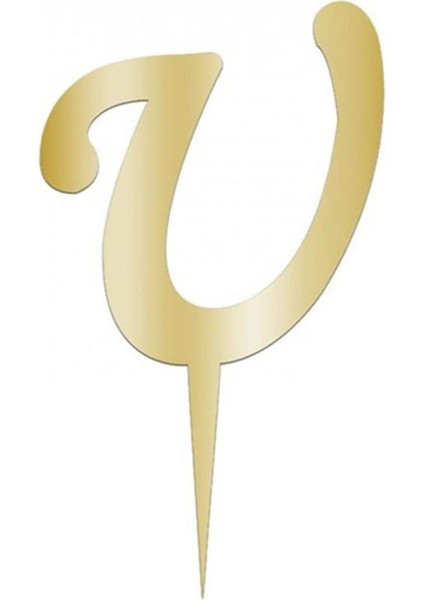 Sarı Renkli Harf Pasta ve Kek Pleksi