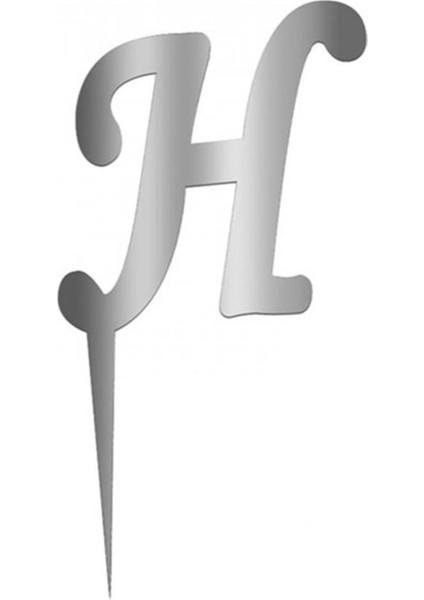 Gümüş Renkli Harf Pasta ve Kek Pleksi