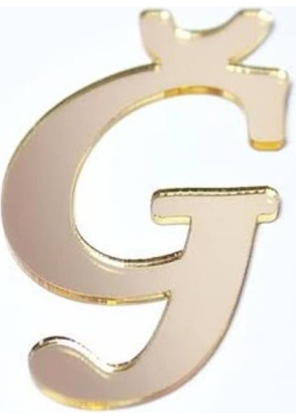 Sarı Renkli Harf Pasta ve Kek Pleksi