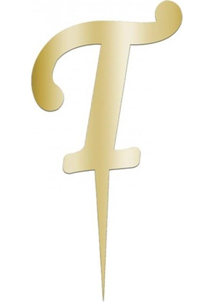 Sarı Renkli Harf Pasta ve Kek Pleksi