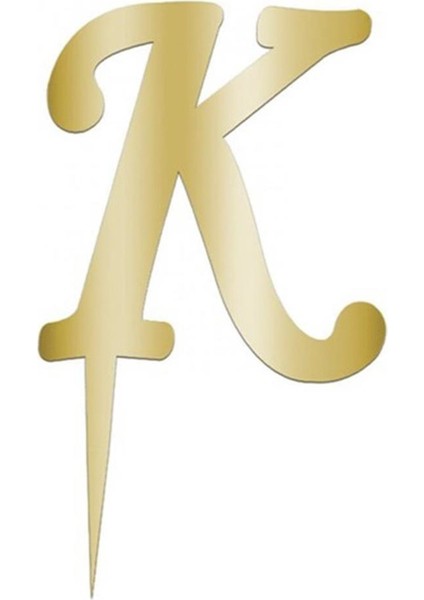 Sarı Renkli Harf Pasta ve Kek Pleksi