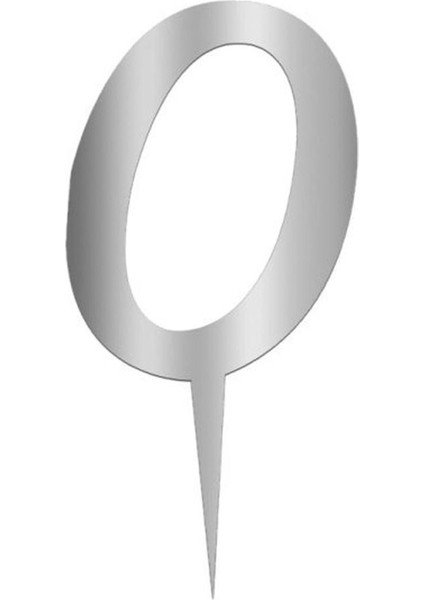 Gümüş Renkli Rakam Pasta ve Kek Pleksi