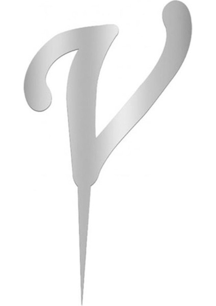 Gümüş Renkli Harf Pasta ve Kek Pleksi