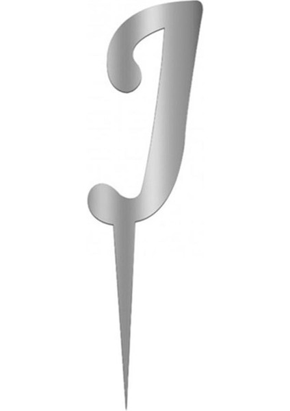 Gümüş Renkli Harf Pasta ve Kek Pleksi