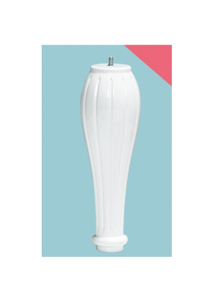 Pırlanta 30 cm Vidalı Beyaz Plastik Sehpa ,puf, Berjer Ayağı ( 4 Adet)