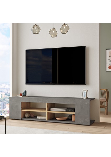 Robin Home Diego Tv Ünitesi Tv Sehpası 150CM Keçe-Beton DG13-KR