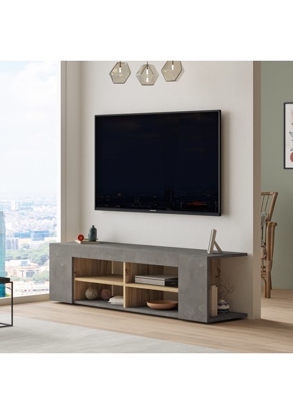 Robin Home Diego Tv Ünitesi Tv Sehpası 150CM Keçe-Beton DG13-KR