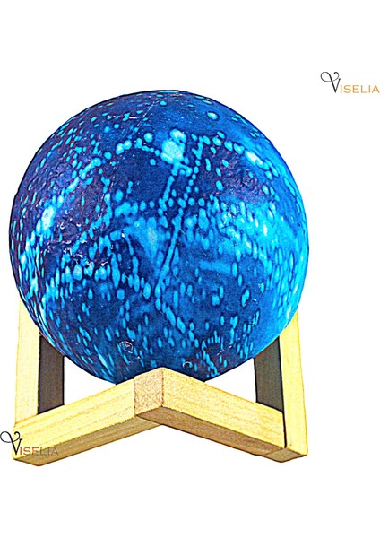 Gece Lambası Gezegen Lamba LED Işıklı Galaksi Masa Lamba Standlı
