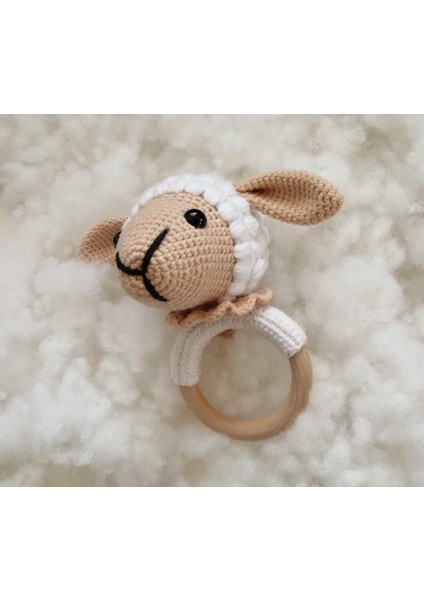 Kuzu Çıngırak Organik Örgü Oyuncak