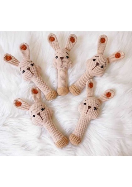 Tavşan Çıngırak Organik Oyuncak 1 Adet
