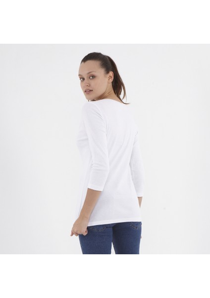 Kadın Truvakar T-Shirt Beyaz modelleri