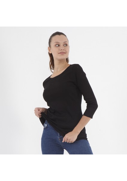 Kadın Truvakar T-Shirt Siyah fırsatları