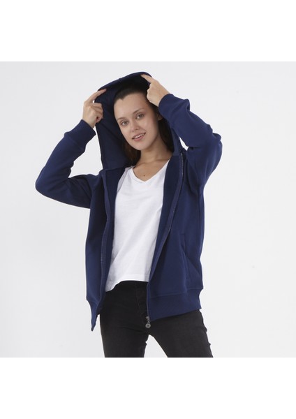 Kadın Kapişonlu S-Shırt - Lacivert fiyatları