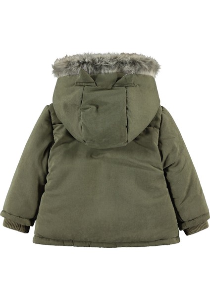 Baby Kız Bebek Kapüşonlu Mont 6-18 Ay Haki