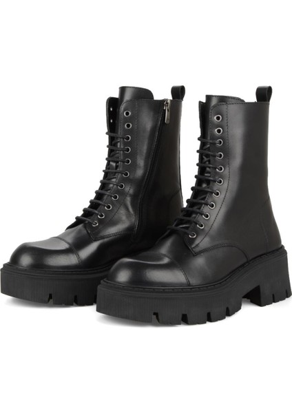 Fermuarlı Siyah Yüksek Taban Kadın Bot fiyatları