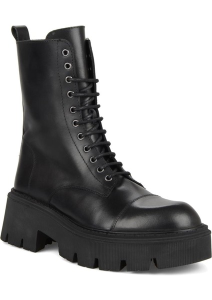 Fermuarlı Siyah Yüksek Taban Kadın Bot modelleri