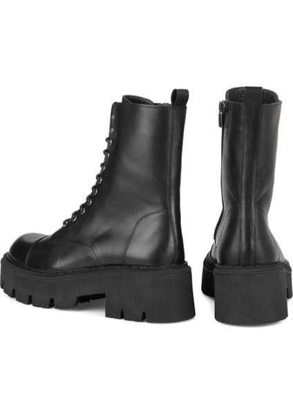 Fermuarlı Siyah Yüksek Taban Kadın Bot fırsatları