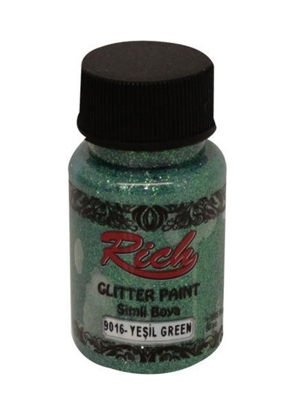 Glitter Paint Simli Boya 50 ml 9016 Yeşil