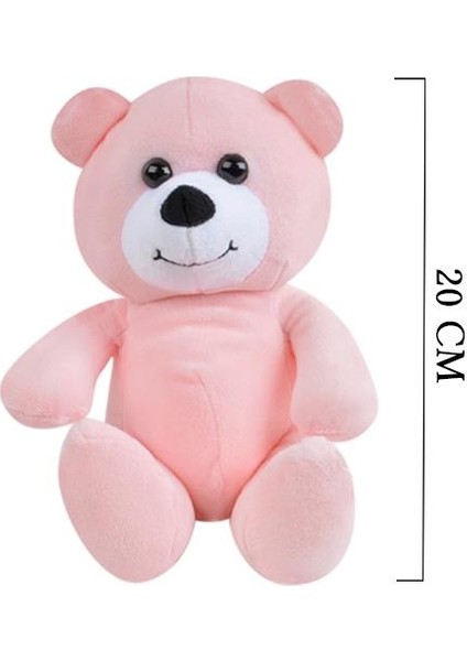 Peluş Ayı Oyuncak 20 cm Pembe