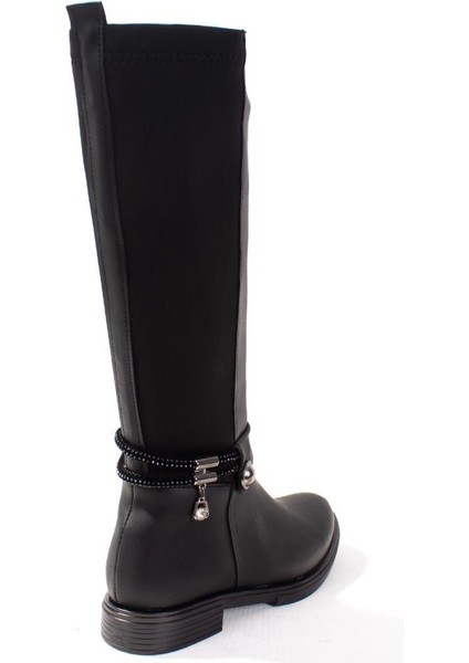 DZA07-43621911 Siyah Streç Günlük Düz Kadın Çizme fırsatları