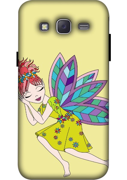 Deste Samsung Galaxy J5 2015 Kılıf Peri Kızı Baskılı Desenli Silikon Kılıf -8123