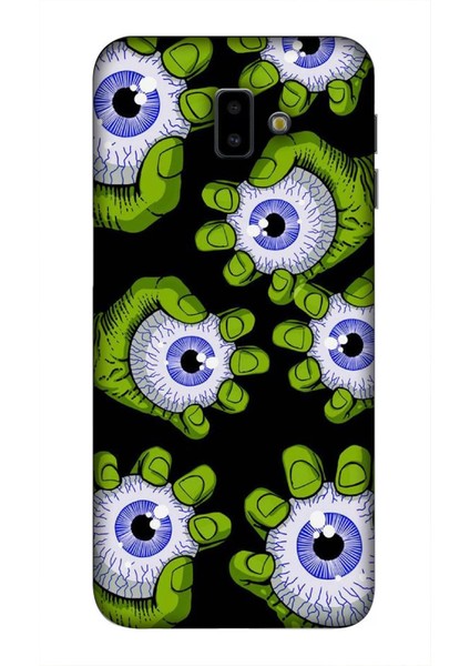 Deste Samsung Galaxy J6 Plus Kılıf El ve Göz Baskılı Desenli Silikon Kılıf -8035