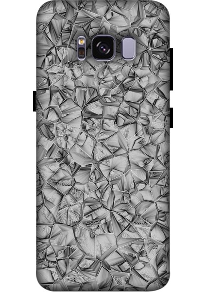 Deste Samsung Galaxy S8 Kılıf Karışıkgri Baskılı Desenli Silikon Kılıf -8027
