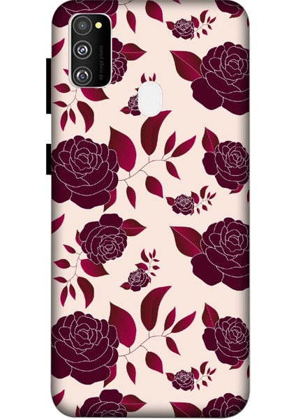 Deste Samsung Galaxy M30S Kılıf Güller Baskılı Desenli Silikon Kılıf -8278
