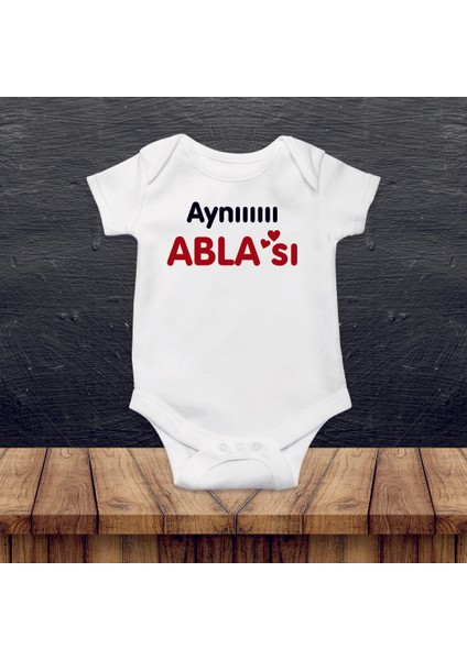 Aynı Ablası Baskılı Bebek Body Zıbın