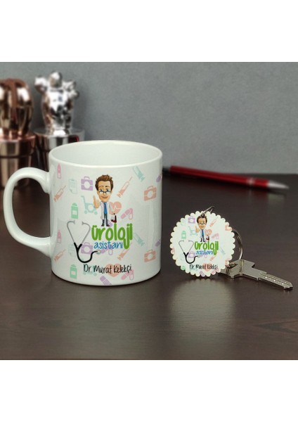 Üroloji Asistanı Kupa Bardak ve Anahtarlık Set
