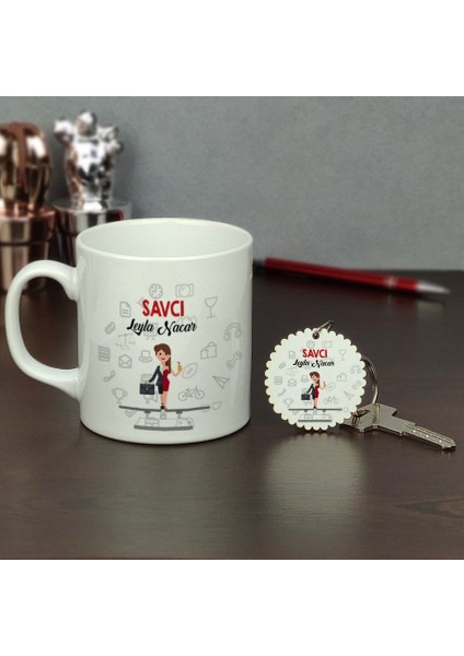 Savcı Kupa Bardak ve Anahtarlık Set 001