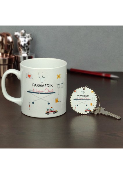 Paramedik Kupa Bardak ve Anahtarlık Set 002