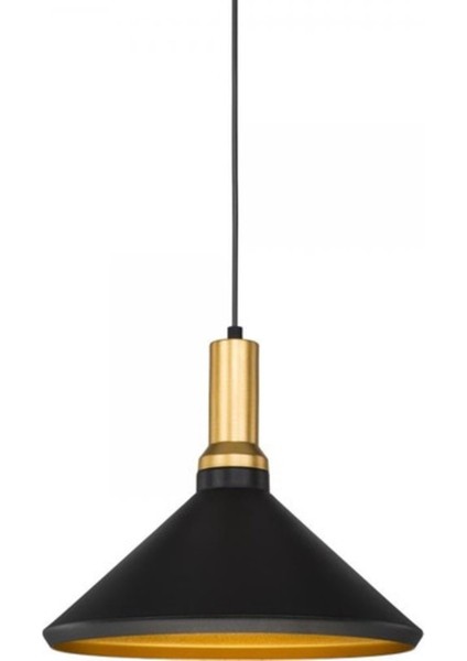CT-8201 Dekoratif Sarkıt Armatür(Siyah+Gold Duy-Ampulsuz) Cata