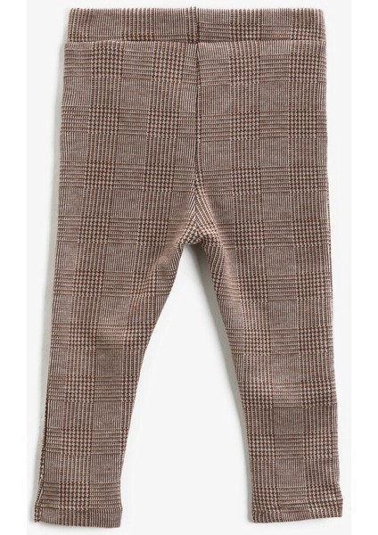 Kareli Beli Lastikli Tayt fiyatları