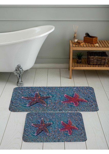 Dijital Baskılı 2'li Banyo Paspas Takımı RVG5101