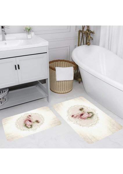 Dijital Baskılı 2'li Banyo Paspas Takımı RVG5112