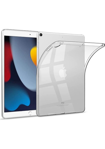 Case 4U Apple iPad 10.2 2021 (9.Nesil) Kılıf Darbe Emici Süper Silikon Arka Kapak Şeffaf