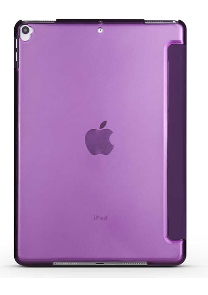 Apple iPad 10.2 2021 (9.Nesil) Kılıf Smart Cover Katlanabilir Standlı Tablet Akıllı Kapak Kırmızı