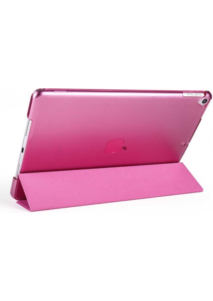 Apple iPad 10.2 2021 (9.Nesil) Kılıf Smart Cover Katlanabilir Standlı Tablet Akıllı Kapak Kırmızı