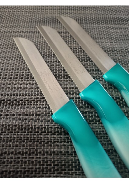 Meyve Sebze Bıçağı Ebruli Turkuaz-Yeşil 6'lı fiyatları