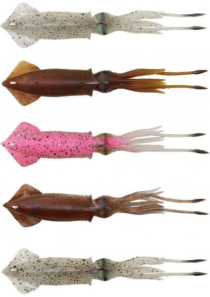 3D Tpe Swim Squid 260MM 126G 1 Adet Suni Yem Red Brown