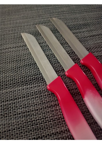 Meyve Sebze Bıçağı Ebruli Kırmızı-Beyaz 10'lu fiyatları